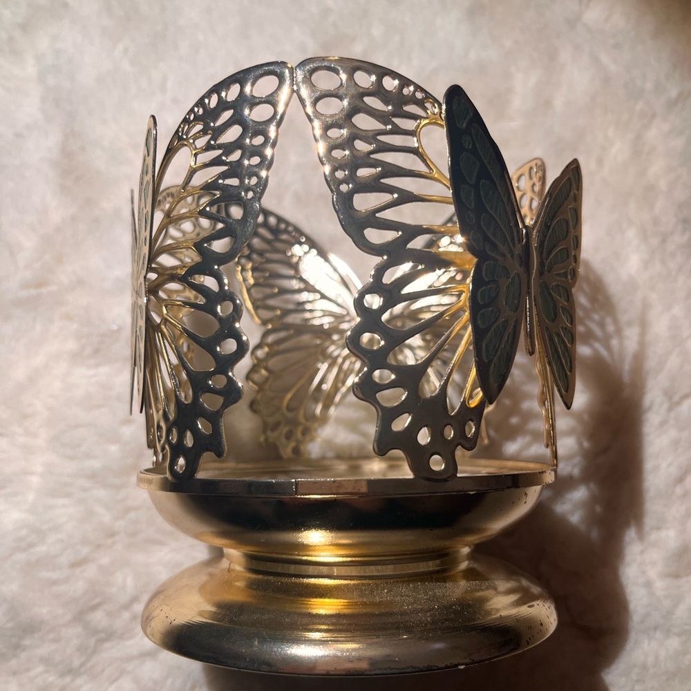 Bath & Body Works Gold Butterfly Candle Holder - Picture 2 of 5